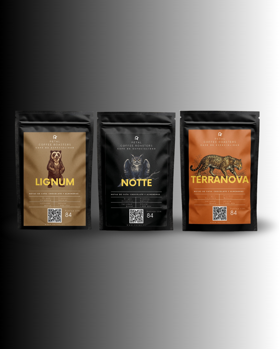 Pack "Petal" con Notte, Lignum y Terranova + Drips