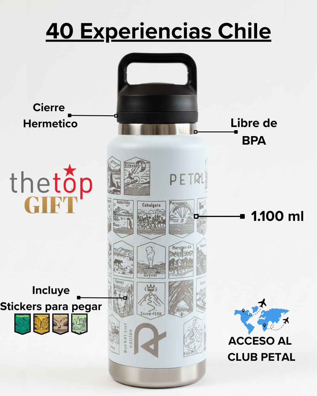 Botella: 40 Experiencias Chile #thetopgift