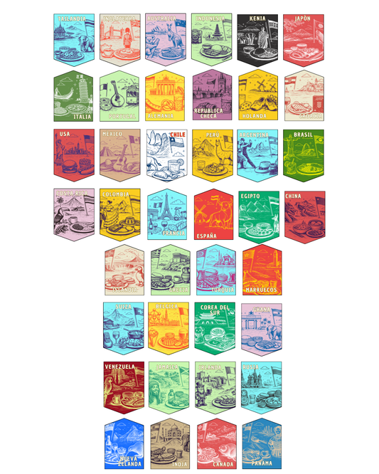 Trotamundos (Paises) - Set de Stickers