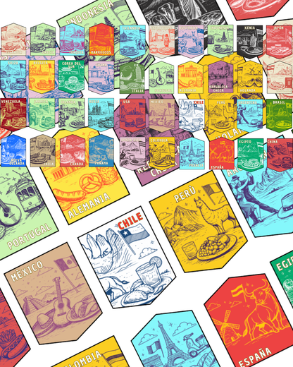 Trotamundos (Paises) - Set de Stickers