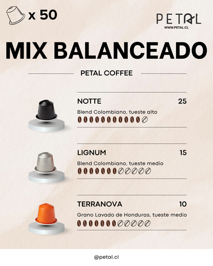 Pack 50 Capsulas Petal - Compatibles Nespresso
