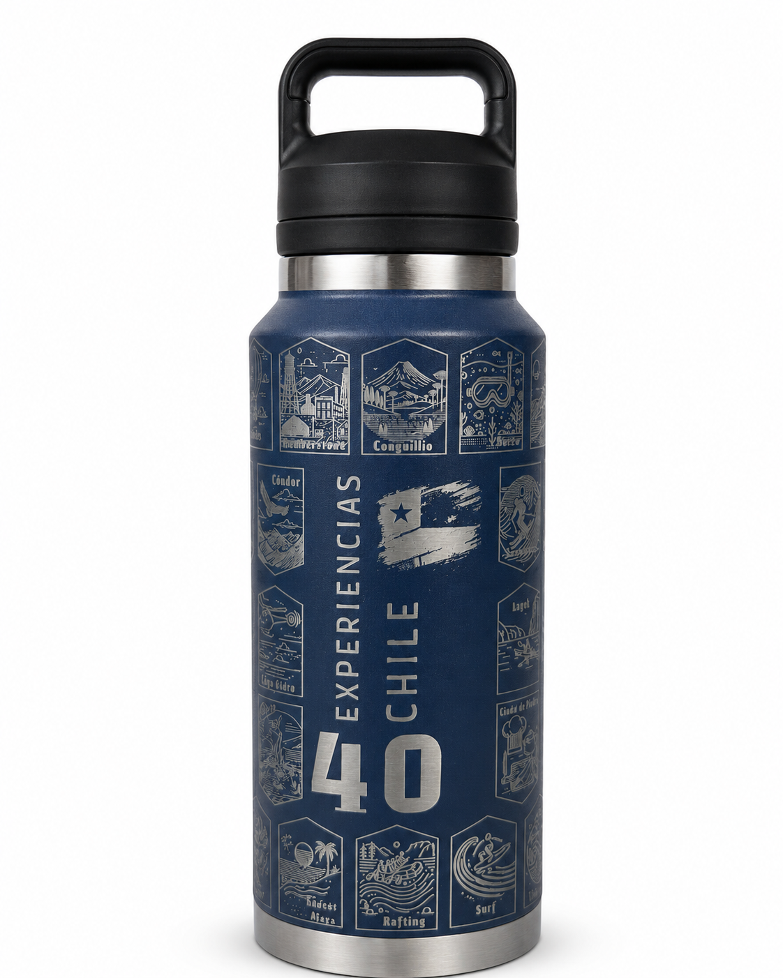 FDPAPA | Botella 40 Experiencias Azul